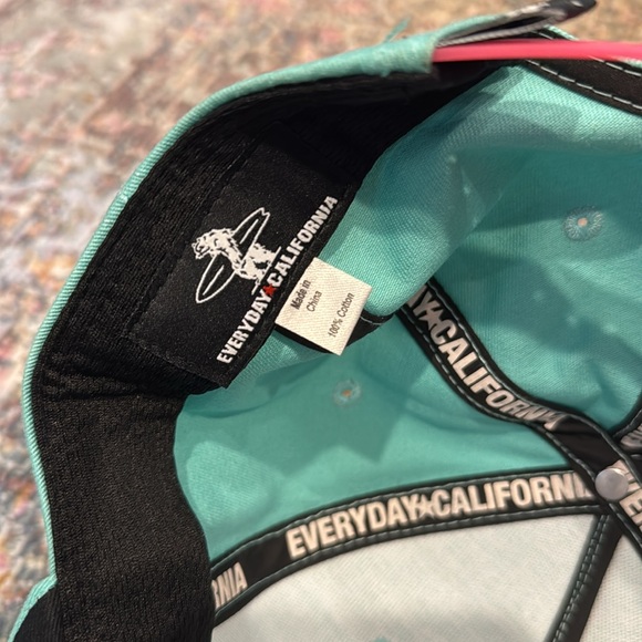 Mens Everyday California Brutus Connect Snapback Hat, Mint Green and Pink - Picture 6 of 6